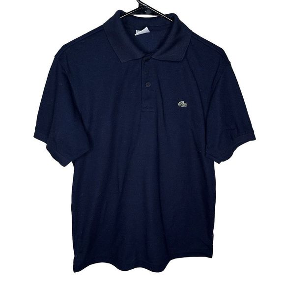 VTG 90’s Lacoste Polo Shirt Navy Blue Size 4 - Picture 1 of 5